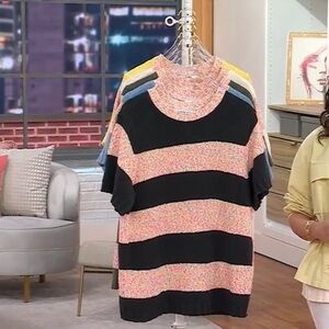 Peace Love World Multicolor Knit Sweater